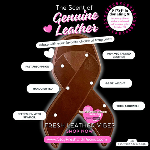 Luxe Leather Air Freshener | Ribbon