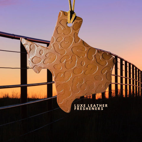 Leather Air Freshener - Texas Cheetah