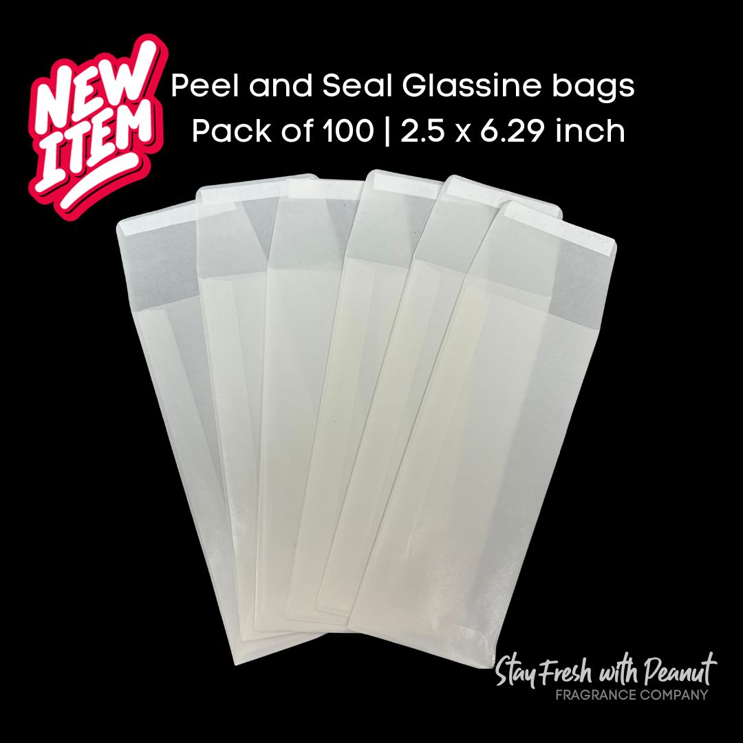 Peel and Seal Glassine bags, Pack of 100