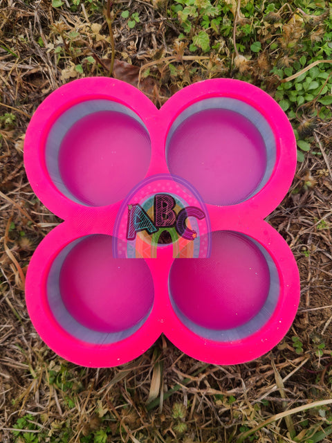 4 cavity 2in circle Vent tray silicone mold