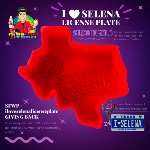 ILOVESELENALICENSEPLATE Silicone Mold